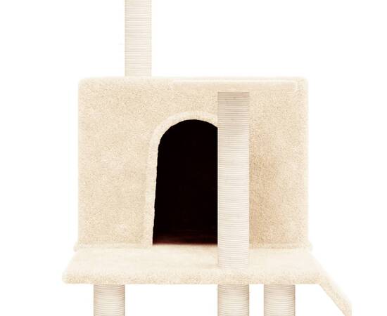 Ansamblu de pisici cu stâlpi din funie de sisal, crem, 109 cm, 6 image