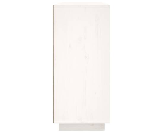 Servantă, alb, 120x35x80 cm, lemn masiv de pin, 7 image