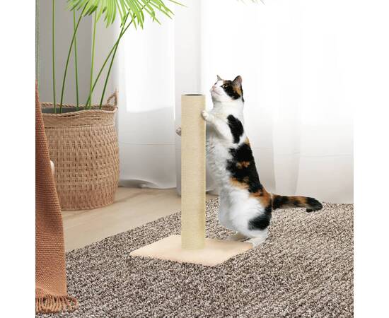 Stâlp de zgâriere pentru pisici, crem, 22x22x45 cm