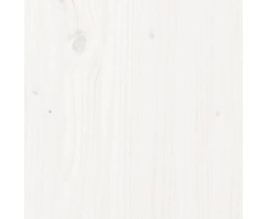 Măsuță de cafea, alb, 80x55x40,5 cm, lemn masiv de pin, 7 image
