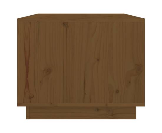Măsuță de cafea, maro miere, 80x50x40 cm, lemn masiv de pin, 6 image