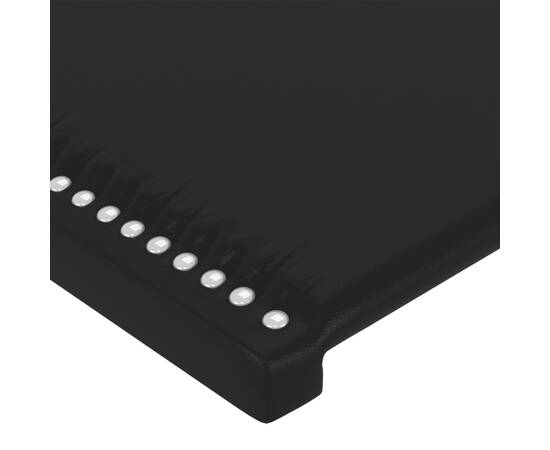 Tăblie de pat, negru, 80x5x78/88 cm, piele ecologică, 5 image