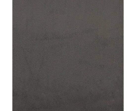 Cadru pat box spring, gri închis, 160x200 cm, catifea, 8 image