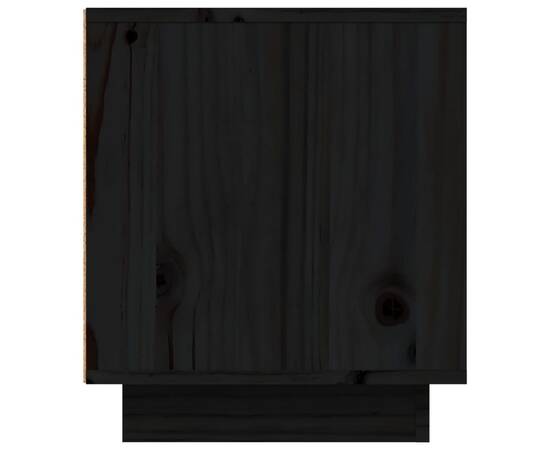 Comodă tv, negru, 80x35x40,5 cm, lemn masiv de pin, 8 image