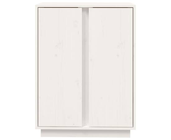 Servantă, alb, 60x35x80 cm, lemn masiv de pin, 6 image