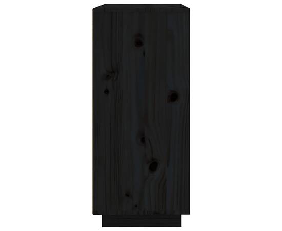 Servantă, negru, 60x35x80 cm, lemn masiv de pin, 7 image