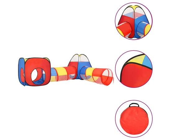 Cort de joacă pentru copii, 250 bile, multicolor, 190x264x90 cm, 3 image