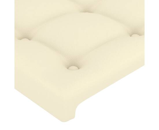 Tăblie de pat, crem, 80x5x78/88 cm, piele ecologică, 5 image