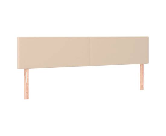 Tăblie de pat cu led cappuccino 180x5x78/88cm piele ecologică, 4 image