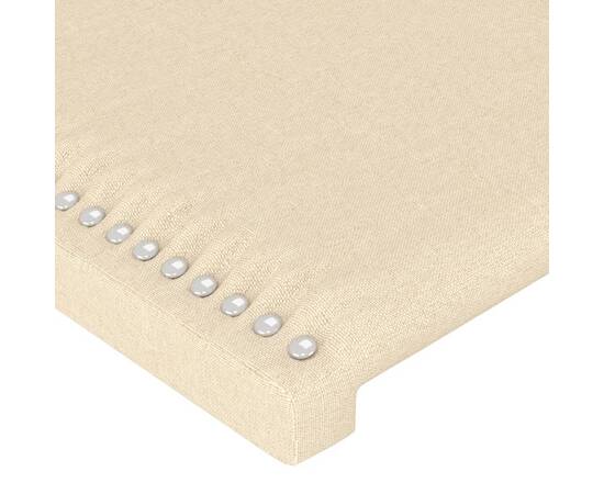 Tăblie de pat cu led, crem, 100x5x118/128 cm, textil, 5 image