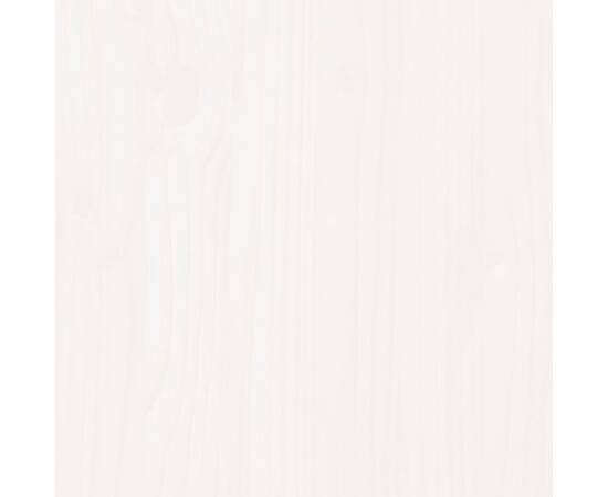 Pat de zi extensibil, alb, 2x(100x200) cm, lemn masiv de pin, 11 image