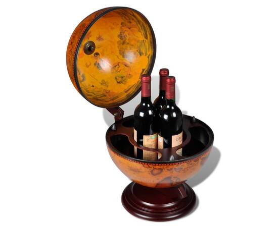 Bar tip glob pământesc stativ sticle de vin lemn de eucalipt, 4 image