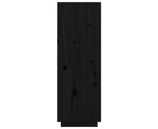 Dulap înalt, negru, 60x40x116,5 cm, lemn masiv de pin, 4 image
