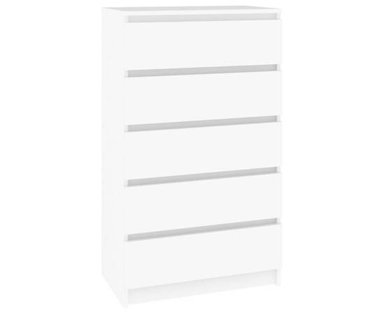 Dulap cu sertar, alb, 60x36x103 cm, lemn prelucrat, 2 image