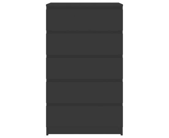Dulap cu sertar, negru, 60x36x103 cm, lemn prelucrat, 6 image