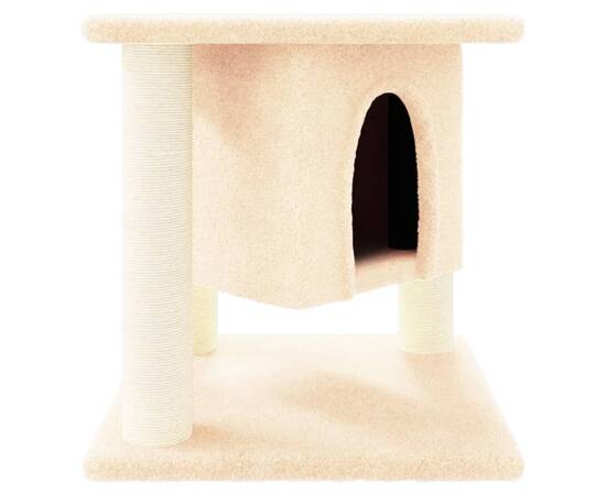 Ansamblu de pisici cu stâlpi din funie de sisal, crem, 37 cm, 2 image