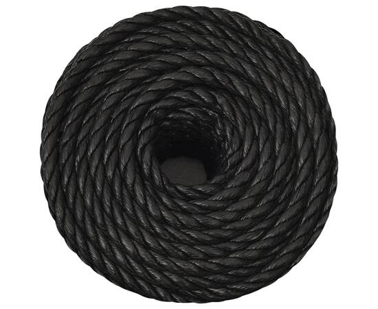 Frânghie de lucru, negru, 12 mm, 50 m, polipropilenă, 3 image