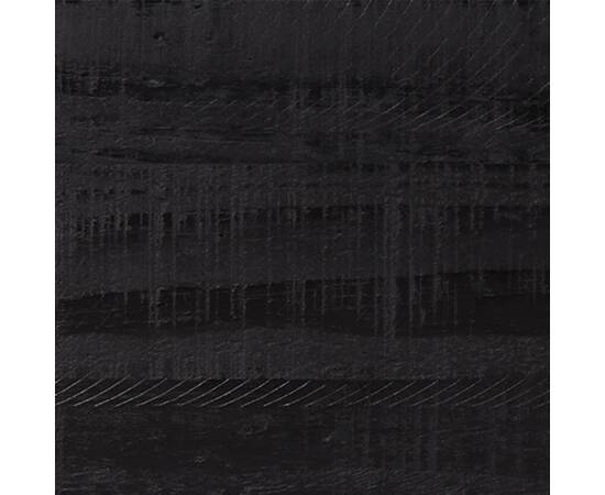 Noptieră, negru, 36x30x54 cm, lemn de pin masiv reciclat, 8 image