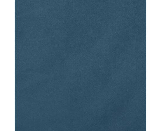 Saltea de pat cu arcuri, albastru închis, 100x200x20cm, catifea, 6 image