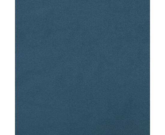 Saltea de pat cu arcuri, albastru închis, 140x200x20cm, catifea, 6 image