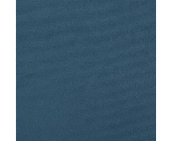Saltea de pat cu arcuri, albastru închis, 180x200x20cm, catifea, 6 image