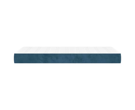 Saltea de pat cu arcuri, albastru închis, 90x190x20 cm catifea, 4 image