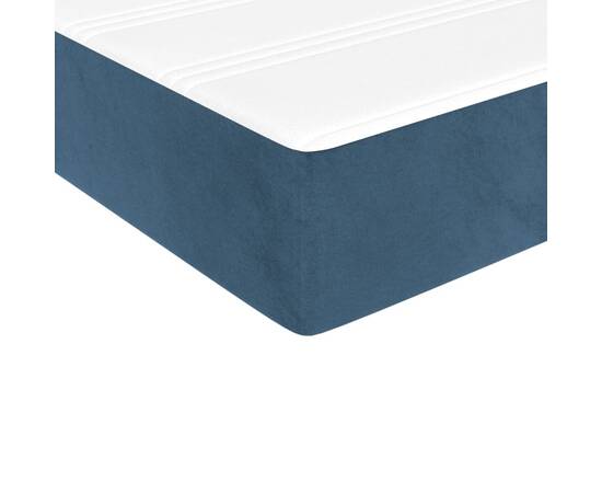 Saltea de pat cu arcuri, albastru închis, 90x190x20 cm catifea, 5 image