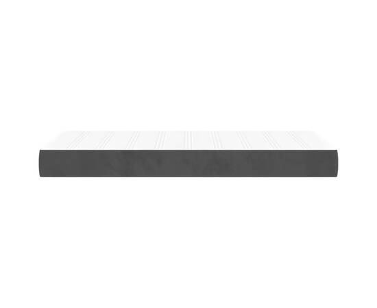 Saltea de pat cu arcuri, negru, 100x200x20 cm, catifea, 4 image