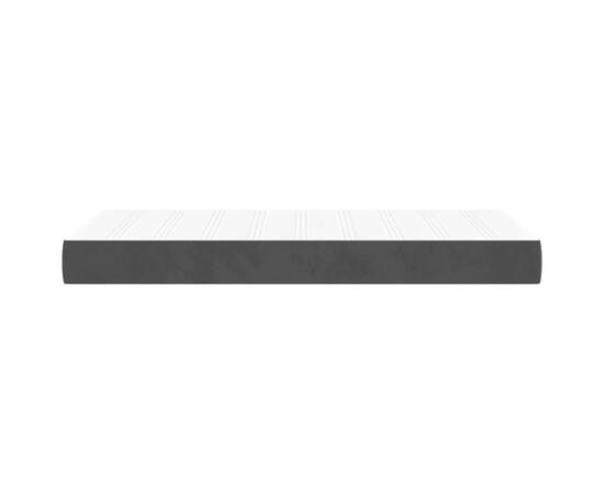 Saltea de pat cu arcuri, negru, 80x200x20 cm, catifea, 4 image