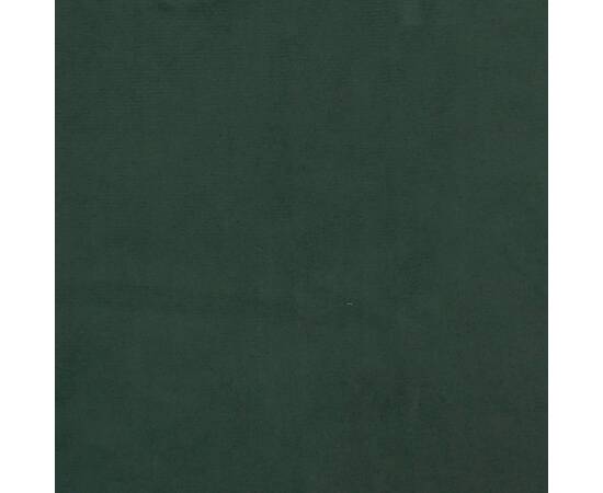 Saltea de pat cu arcuri, verde închis, 100x200x20 cm, catifea, 6 image