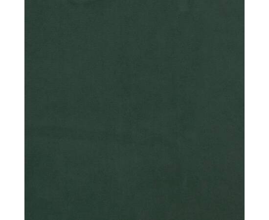 Saltea de pat cu arcuri, verde închis, 120x200x20 cm, catifea, 6 image