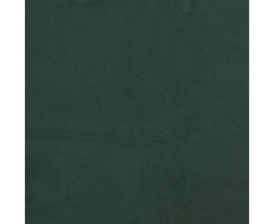 Saltea de pat cu arcuri, verde închis, 180x200x20 cm, catifea, 6 image