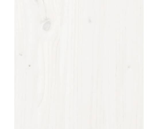 Birou, alb, 110x53x117 cm, lemn masiv de pin, 10 image