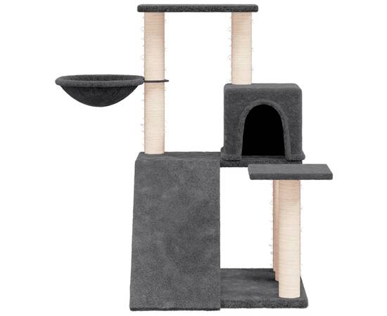 Ansamblu pisici cu stâlpi din funie sisal, gri închis, 82 cm, 3 image