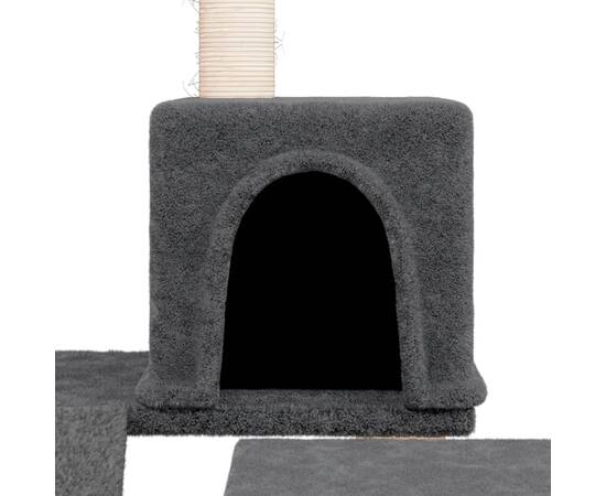 Ansamblu pisici cu stâlpi din funie sisal, gri închis, 82 cm, 6 image
