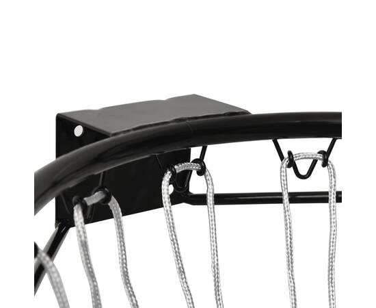 Coș de baschet, negru, 39 cm, oțel, 5 image