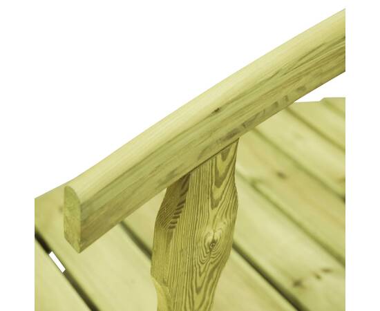 Pod de grădină, 170x74x105 cm, lemn masiv pin tratat, b-stock, 4 image