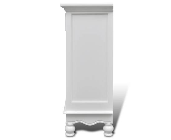 Dulap din lemn cu 2 uși și 1 sertar, alb, 7 image