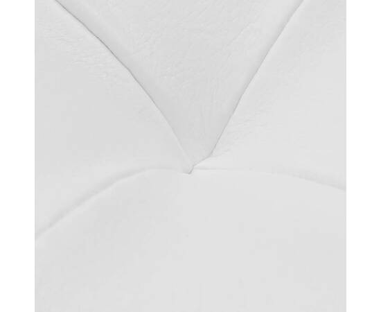 Taburet de depozitare, piele artificială, alb, 2 image