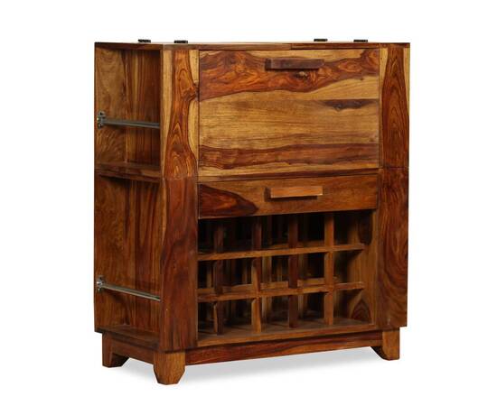 Dulap bar din lemn masiv de sheesham, 85 x 40 x 95 cm, 10 image