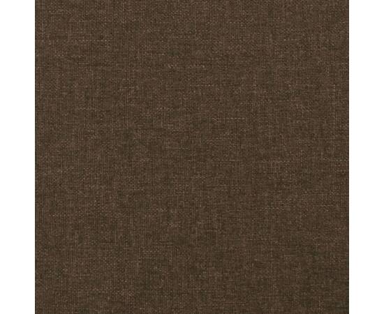 Pat continental cu saltea maro închis 180x200cm material textil, 9 image