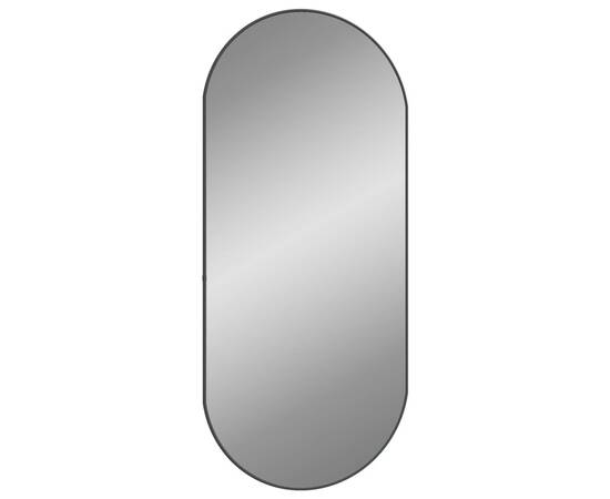Oglindă de perete, negru, 100x45 cm, ovală, 3 image