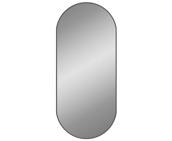 Oglindă de perete, negru, 100x45 cm, ovală, 2 image