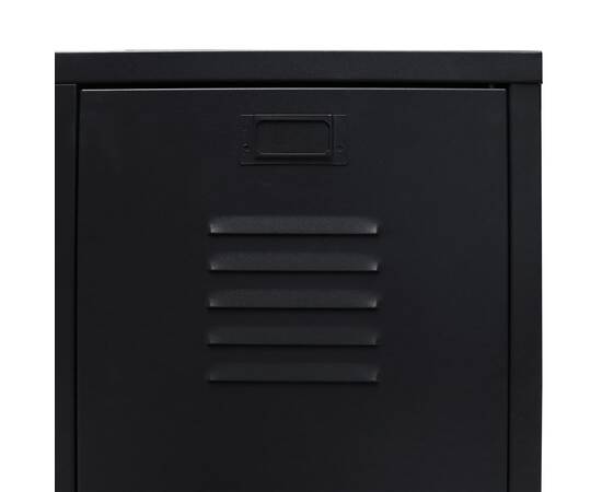Șifonier, stil industrial, 67 x 35 x 107 cm, negru, metal, 6 image