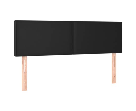 Pat box spring cu saltea, negru, 140x190 cm, piele ecologică, 6 image