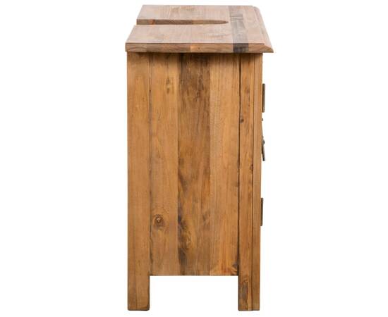 Dulap de chiuvetă baie, lemn masiv de pin reciclat 70x32x63 cm, 7 image