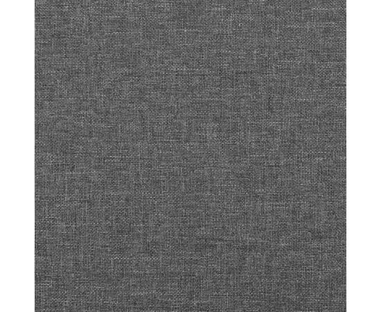 Pat box spring cu saltea, gri închis, 140x190 cm, textil, 9 image
