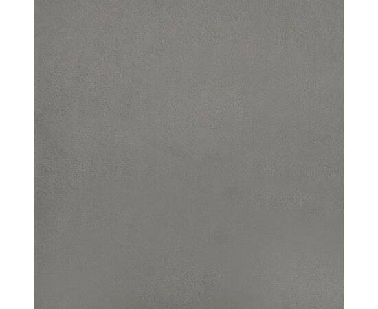 Pat box spring cu saltea, gri deschis, 120x200 cm, catifea, 9 image