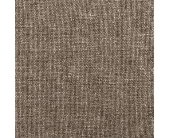 Pat box spring cu saltea, gri taupe, 160x200 cm material textil, 9 image