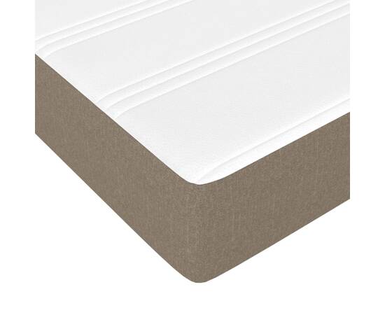 Pat box spring cu saltea, gri taupe, 160x200 cm material textil, 8 image